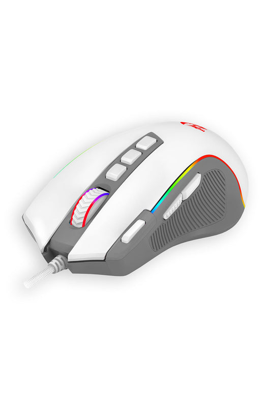 REDRAGON - Redragon M612 Predator White/Grey 8000 DPI Wired RGB Gaming Mouse - white-grey