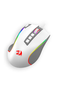 REDRAGON - Redragon M612 Predator White/Grey 8000 DPI Wired RGB Gaming Mouse - white-grey