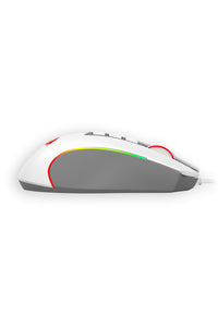REDRAGON - Redragon M612 Predator White/Grey 8000 DPI Wired RGB Gaming Mouse - white-grey