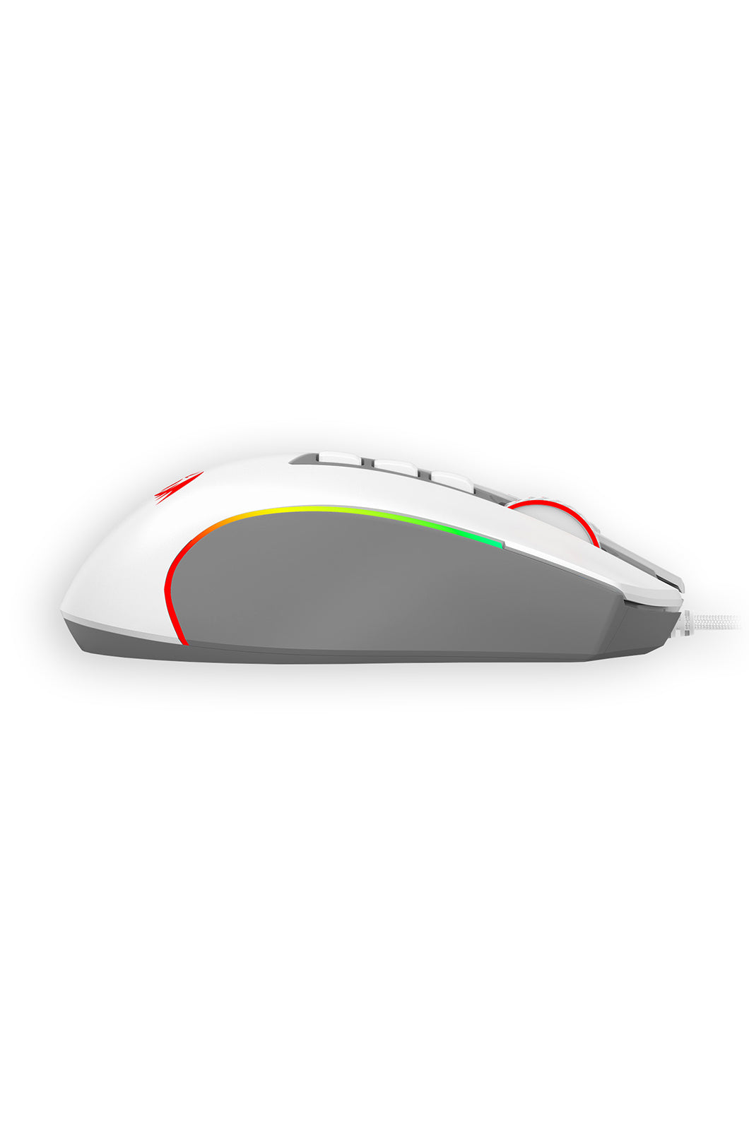 REDRAGON - Redragon M612 Predator White/Grey 8000 DPI Wired RGB Gaming Mouse - white-grey