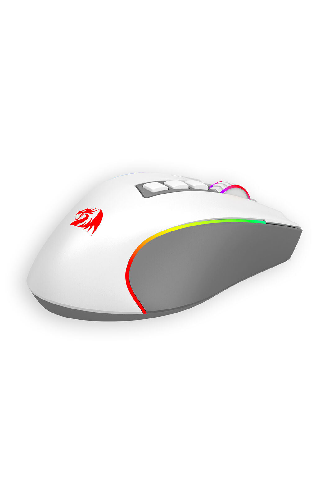REDRAGON - Redragon Predator M612WG Pro Mouse Tri-Mode Wireless RGB Programable - white-grey