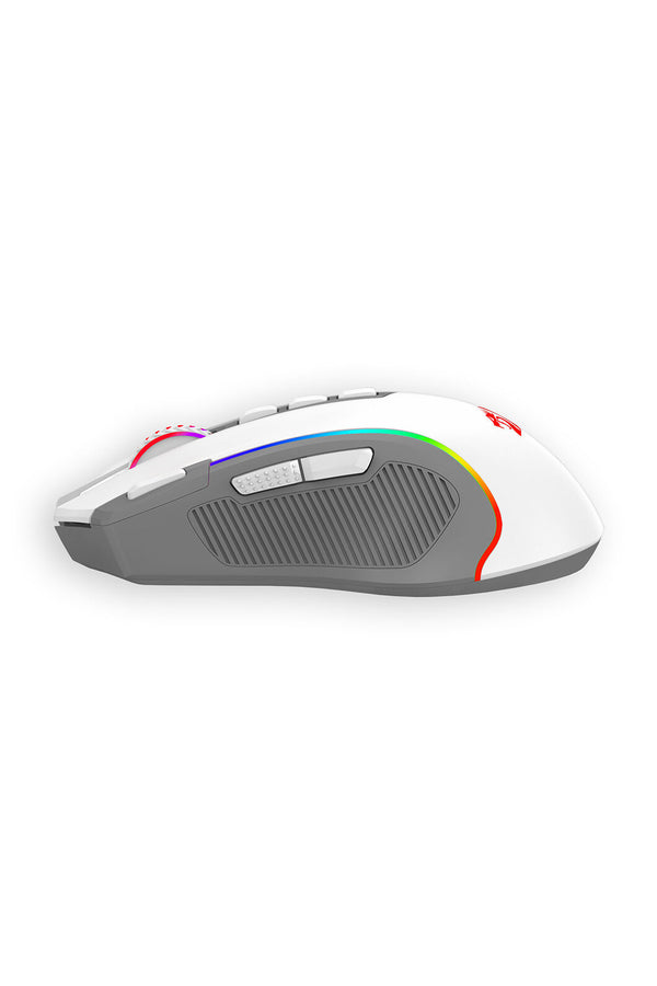 REDRAGON - Redragon Predator M612WG Pro Mouse Tri-Mode Wireless RGB Programable - white-grey