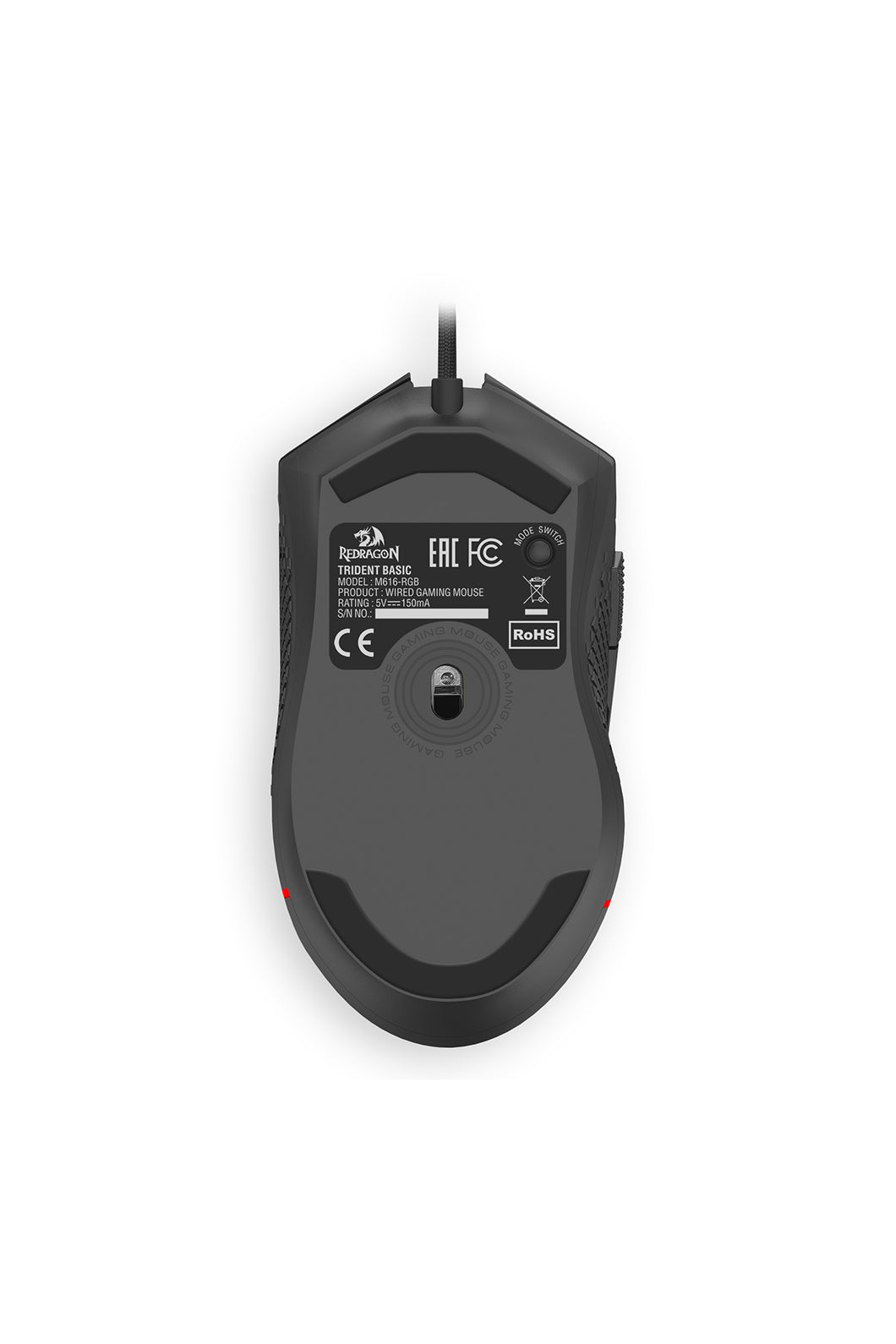 REDRAGON - Redragon M616 Trident Gaming Mouse Wired RGB 5 DPI Levels - black