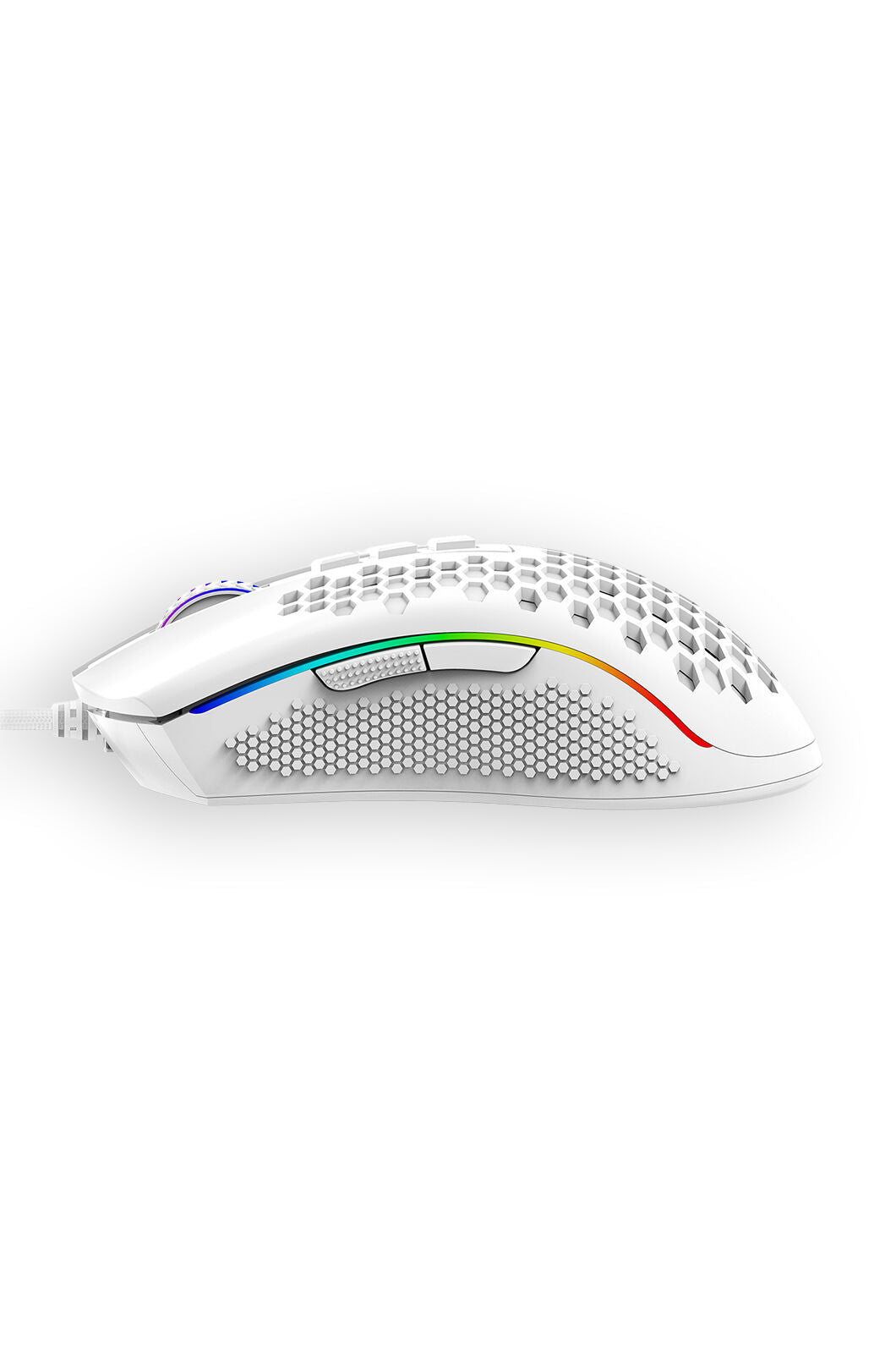 REDRAGON - Redragon Storm M808W-RGB White Lightweight Honeycomb 12400 DPI Gaming Mouse - white