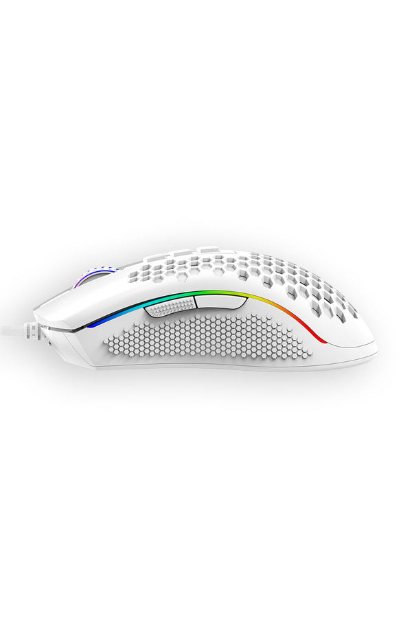 REDRAGON - Redragon Storm M808W-RGB White Lightweight Honeycomb 12400 DPI Gaming Mouse - white