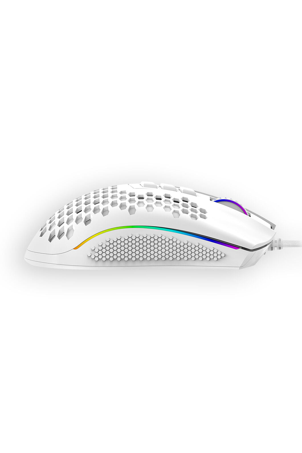REDRAGON - Redragon Storm M808W-RGB White Lightweight Honeycomb 12400 DPI Gaming Mouse - white