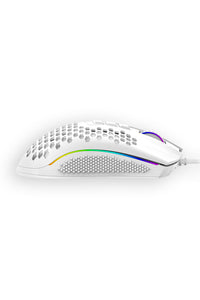 REDRAGON - Redragon Storm M808W-RGB White Lightweight Honeycomb 12400 DPI Gaming Mouse - white