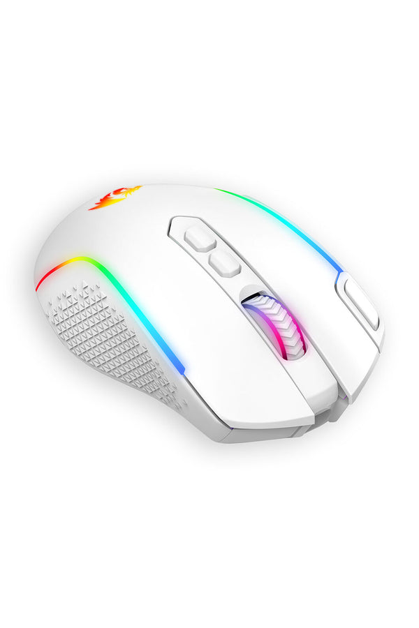 REDRAGON - Redragon M810W-RGB-MAX Taipan White Tri-Mode Wireless Gaming Mouse - white