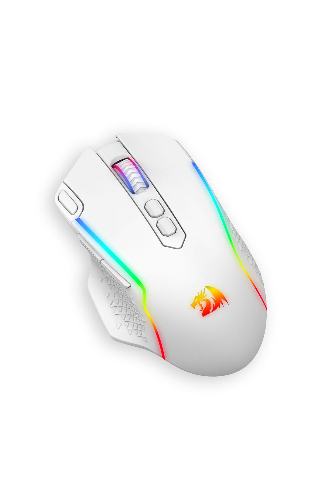 REDRAGON - Redragon M810W-RGB-MAX Taipan White Tri-Mode Wireless Gaming Mouse - white