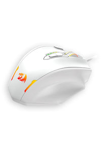 REDRAGON - Redragon M908 Impact White 12,400 DPI MMO Wired RGB Gaming Mouse - white