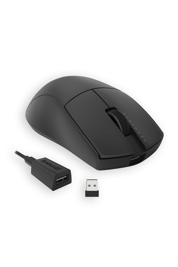 REDRAGON - Redragon K1NG M916 PRO Black 49g Ultra-Lightweight 3-Mode PAW3395 Gaming Mouse - black