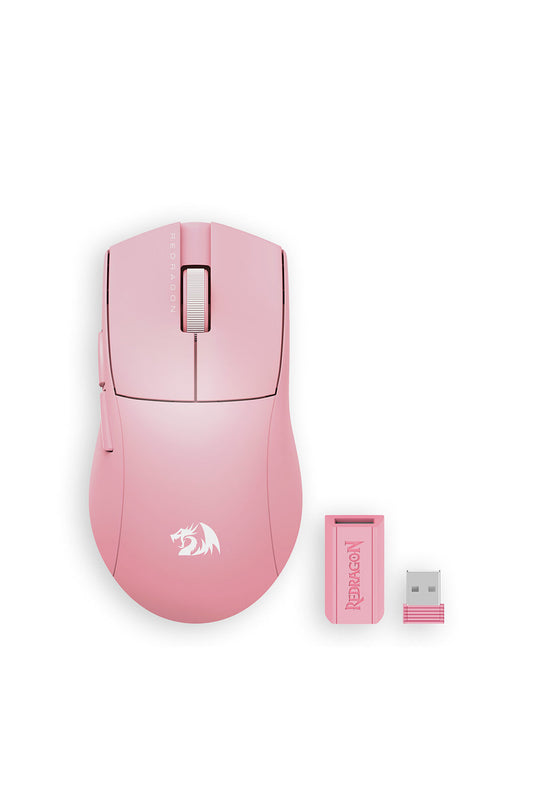 REDRAGON - Redragon M916 K1ng PRO Gamer Mouse 1kHz Wireless-Pink - pink