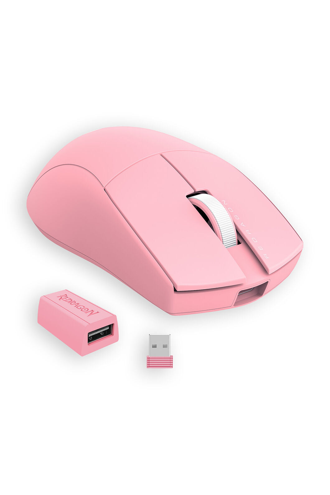 REDRAGON - Redragon K1NG M916 PRO Pink 49g Ultra-Lightweight 3-Mode PAW3395 Gaming Mouse - pink