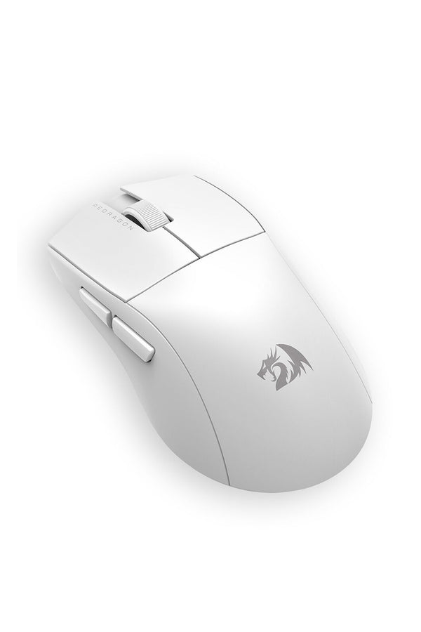 REDRAGON - Redragon K1NG M916 PRO White 49g Ultra-Lightweight 3-Mode PAW3395 Gaming Mouse - white