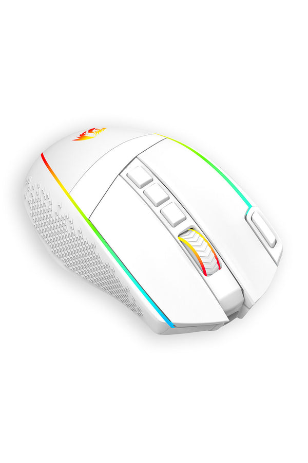 REDRAGON - Redragon M991 White Tri-Mode Wireless 26K DPI Mechanical Gaming Mouse - white