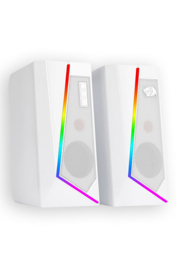 REDRAGON - Redragon GS520W Anvil White Vertical RGB Touch Control Desktop Speaker - white