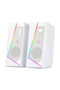 REDRAGON - Redragon GS520W Anvil White Vertical RGB Touch Control Desktop Speaker - white