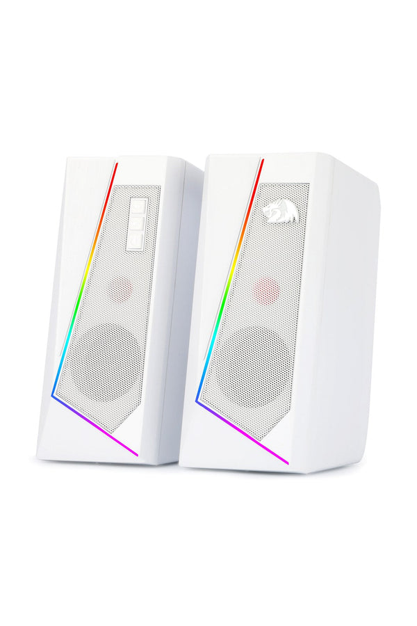 REDRAGON - Redragon GS520W Anvil White Vertical RGB Touch Control Desktop Speaker - white