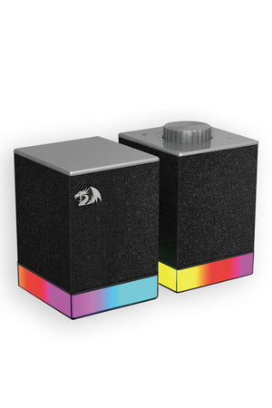 REDRAGON - Redragon GS517 Glyph Black Compact RGB Touch Control Desk Speaker - black