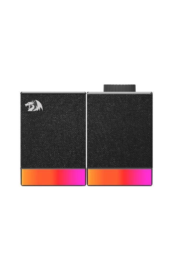 REDRAGON - Redragon GS517 Glyph Black Compact RGB Touch Control Desk Speaker - black