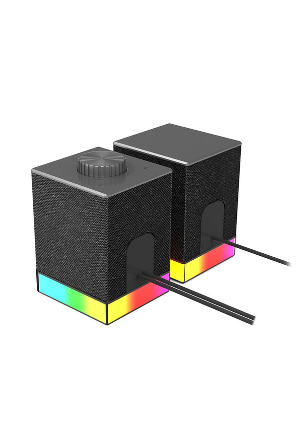 REDRAGON - Redragon GS517 Glyph Black Compact RGB Touch Control Desk Speaker - black