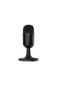 REDRAGON - Redragon GM303 Pulsar Black Compact RGB USB Studio Microphone - black