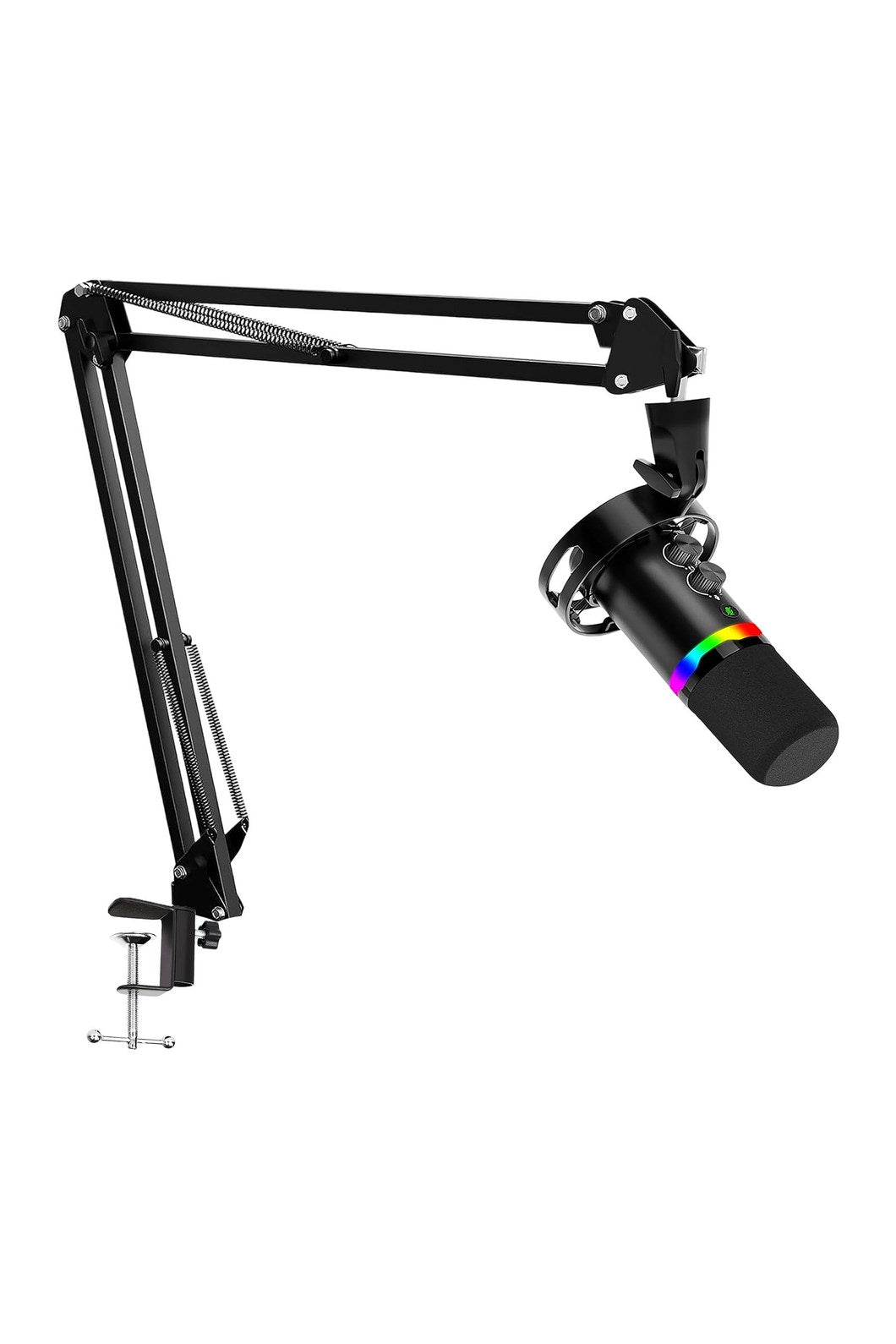 REDRAGON - Redragon GM307 Solara Black USB XLR Dynamic RGB Gaming Microphone - black