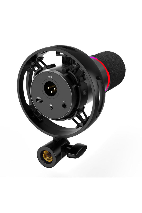 REDRAGON - Redragon GM307 Solara Black USB XLR Dynamic RGB Gaming Microphone - black