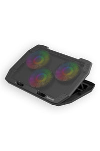 REDRAGON - Redragon GCP511 Ingrid Black Triple-Fan RGB Laptop Cooling Stand - black