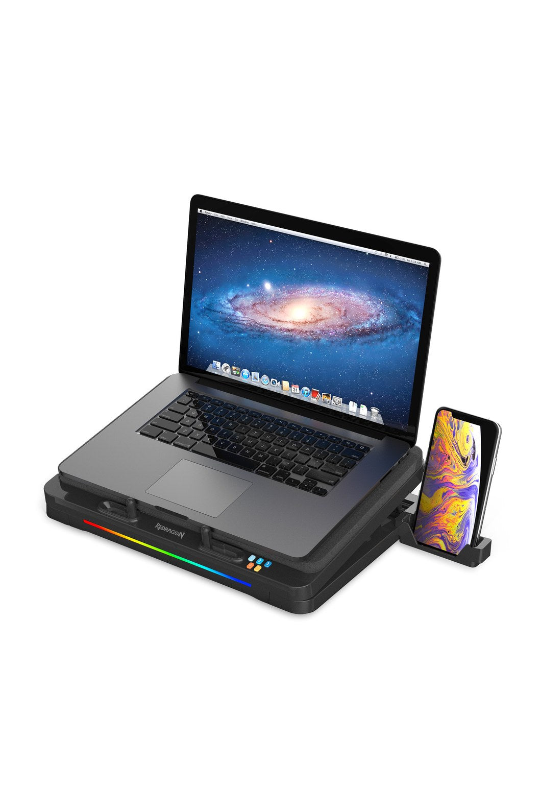 REDRAGON - Redragon GCP512 Windseek Black Turbo-Fan Laptop Cooling Stand - black