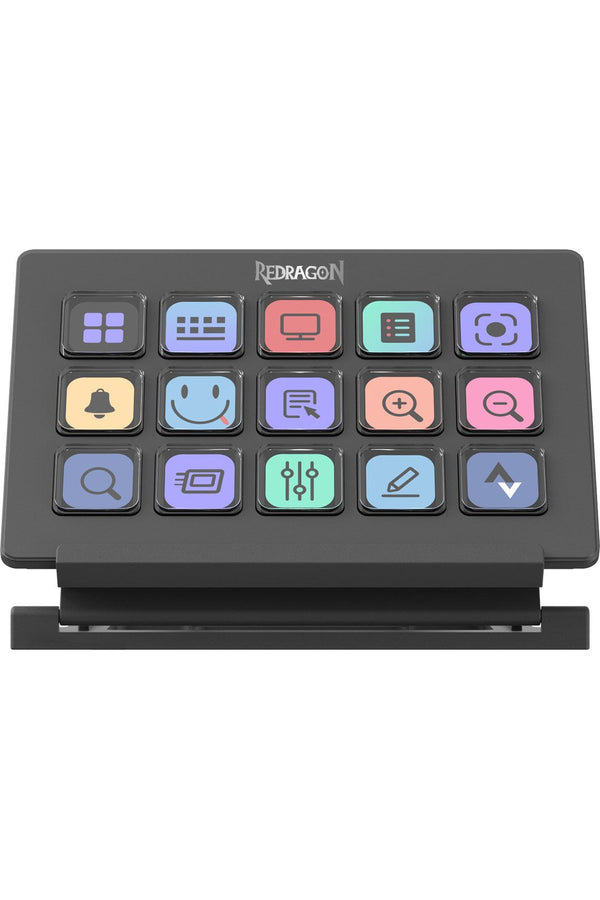 REDRAGON - Redragon SS-550 Perrors Black 15-Key Customisable Control Stream Deck - black