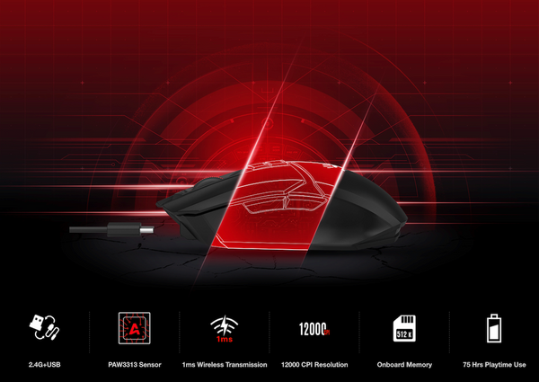 Bloody R36 Ultra Compact Dual Mode Wireless Gaming Mouse